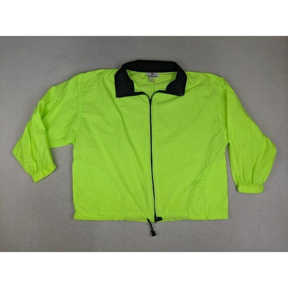 Sycamore Women's Jacket Hi Vis Bright Yellow-Green Windbreaker Jacket Size Med - Picture 1 of 15